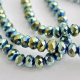 Crystal Glass Beads Plated Colors DIY Jewelry Findings - 5040 Rondelle