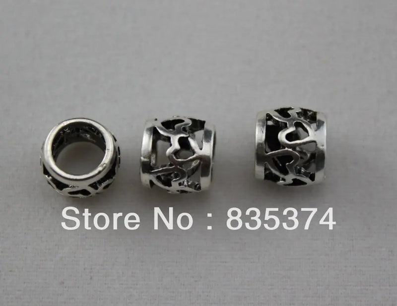 200pc Alloy Charms Beads for Bracelet Necklace DIY Jewelry 8x9mm
