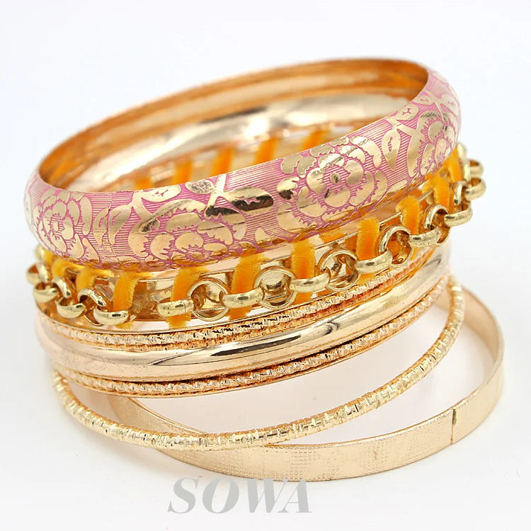 Vintage Bohemia 5-Layer Charm Bracelet For Women