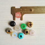 30pcs Natural Mixed Round Stone Beads Big Hole Bead 14*8mm for Bracelet Jewelry