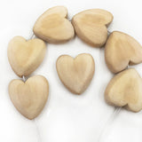 100pcs Natural Wooden Heart Beads for DIY Necklace & Bracelet Making