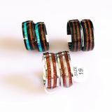 Wood Grain Stainless Steel Ring Wedding Jewelry Men Women