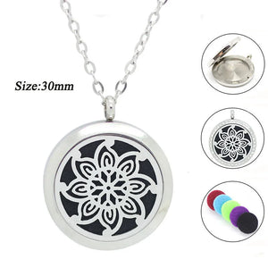 25mm 30mm Magnetic Essential Oil Diffuser Pendant Necklace