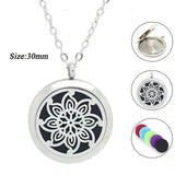 25mm 30mm Magnetic Essential Oil Diffuser Pendant Necklace