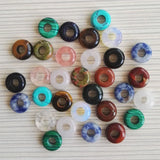 30pcs Assorted Natural Mixed Round Stone Beads 10*4mm for Jewelry Bracelet