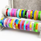 30pcs Multicolor Cross Punk Silicone Bracelet for Men Women