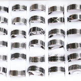 30pcs Classic Stainless Steel Ring 8MM Men's Wedding Jewelry
