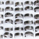 30pcs Classic Stainless Steel Ring 8MM Men's Wedding Jewelry