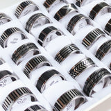 30pcs Classic Stainless Steel Ring 8MM Men's Wedding Jewelry