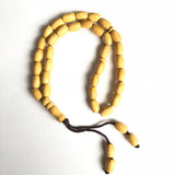Islamic Prayer Bead Tasbeeh Muslim Beaded Rope Wood Light Brown