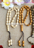 Islamic Prayer Bead Tasbeeh Muslim Beaded Rope Wood Light Brown