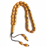 Islamic Prayer Bead Tasbeeh Muslim Beaded Rope Wood Light Brown