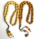 Islamic Prayer Bead Tasbeeh Muslim Beaded Rope Wood Light Brown