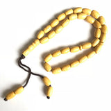 Islamic Prayer Bead Tasbeeh Muslim Beaded Rope Wood Light Brown