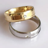 Rhinestone Stainless Steel Rings - Wedding Birthday Jewelry