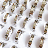 36pcs/lot Forever Love Rhinestone Stainless Steel Couple Rings