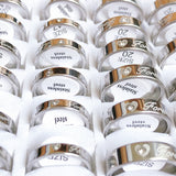 36pcs/lot Forever Love Rhinestone Stainless Steel Couple Rings