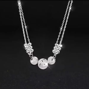 925 Sterling Silver Luck Charms Necklace for Women