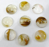 50pcs 16mm Natural Stone Gray Agates Cabochons for DIY Jewelry Making