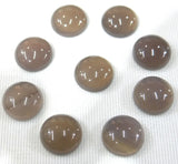 50pcs 16mm Natural Stone Gray Agates Cabochons for DIY Jewelry Making