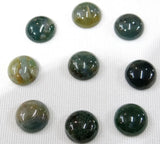 50pcs 16mm Natural Stone Gray Agates Cabochons for DIY Jewelry Making