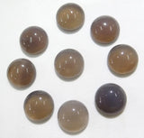50pcs 16mm Natural Stone Gray Agates Cabochons for DIY Jewelry Making