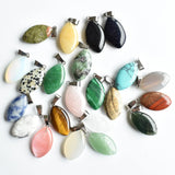 50pcs Horse Eye Shape Stone Pendants for DIY Necklaces Jewelry