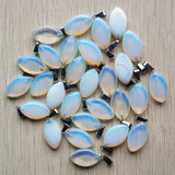 50pcs Opal Stone Horse Eye Pendants for Jewelry Making