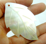 Natural Sea SHELL Leaves Pendant Beads Necklace Jewelry 5PC
