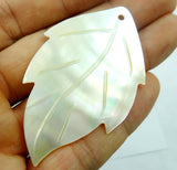 Natural Sea SHELL Leaves Pendant Beads Necklace Jewelry 5PC