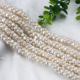 6-8mm Natural Baroque Pearls Strand for Women Jewelry Making