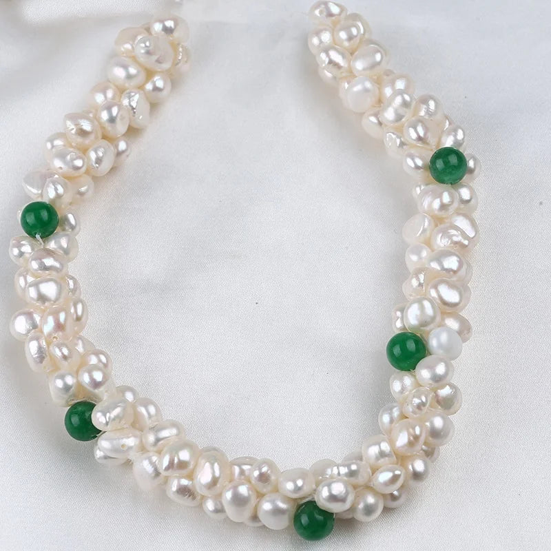6-8mm Natural Baroque Pearls Strand for Women Jewelry Making
