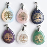 Tree of Life Crystal Necklace Pendant for Women