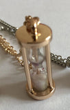 6pcs Small Metal Hourglass Chain Sweater Necklace