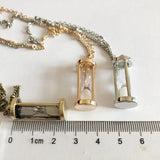 6pcs Small Metal Hourglass Chain Sweater Necklace