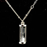 6pcs Small Metal Hourglass Chain Sweater Necklace