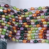 Colorful Big Baroque Freshwater Pearl Strands 7-8mm