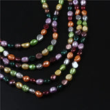 Colorful Big Baroque Freshwater Pearl Strands 7-8mm