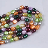 Colorful Big Baroque Freshwater Pearl Strands 7-8mm