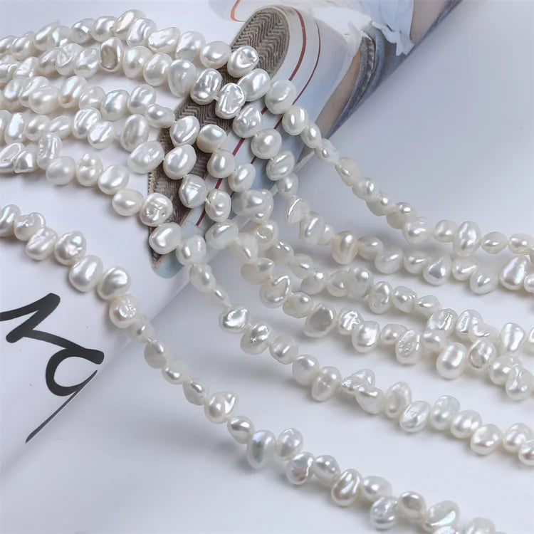 7-8mm Keshi Baroque Freshwater Pearl Strand Loose Pearls