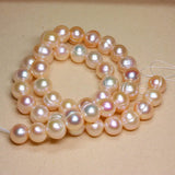 9-10mm Pink Purple Freshwater Pearl Loose Beads 15 Inches