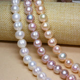 9-10mm Pink Purple Freshwater Pearl Loose Beads 15 Inches