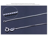 925 Sterling Silver 1mm Box Chain Necklace Women Girls Kids Children 40cm-50cm