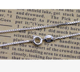925 Sterling Silver 1mm Box Chain Necklace Women Girls Kids Children 40cm-50cm