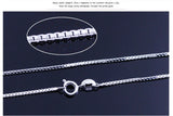 925 Sterling Silver 1mm Box Chain Necklace Women Girls Kids Children 40cm-50cm