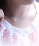 925 Sterling Silver 1mm Box Chain Necklace Women Girls Kids Children 40cm-50cm