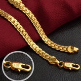 925 Silver 20in 6mm Full Sideways Chain Necklace Wedding Party Jewelry