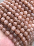 Natural Sunstone Round Loose Beads for Jewelry Making