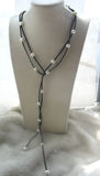 Stunning 9-11mm Freshwater Pearl & Black Line Necklace