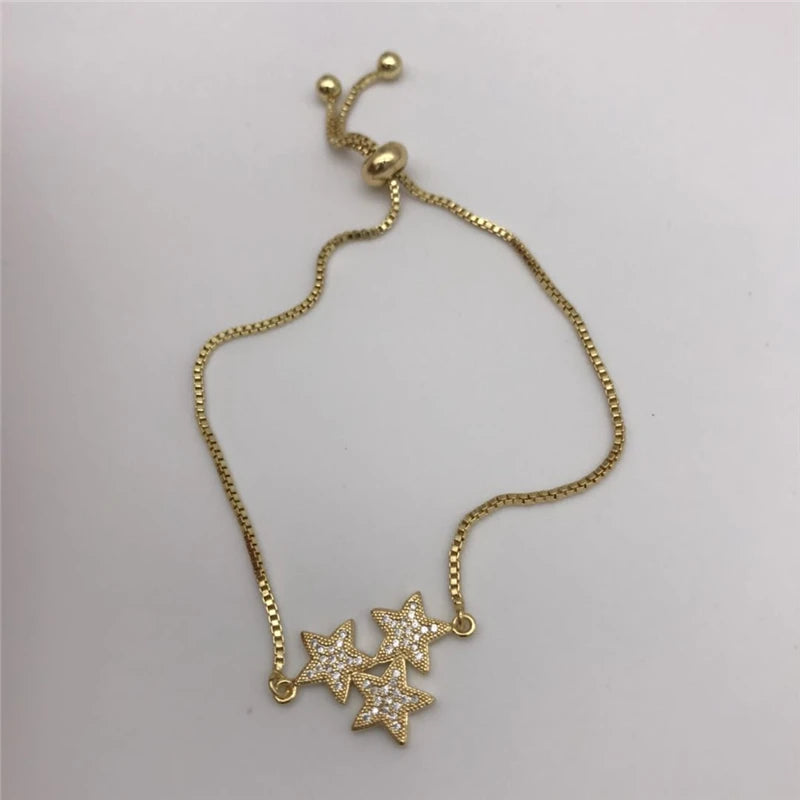 Adjustable Length Zirco Star Bracelet
